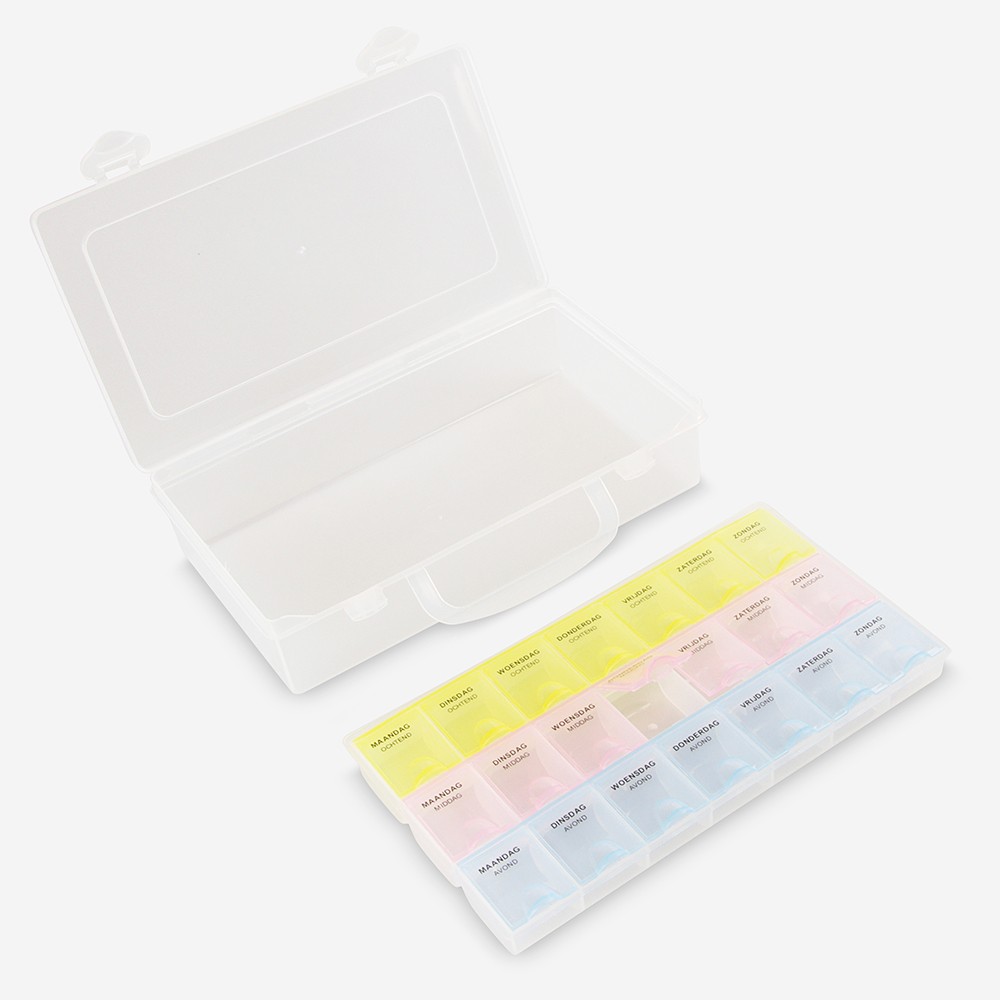 Pillendoos met opbergvak (7 dagen, 3 dagdelen) - Afbeelding 3